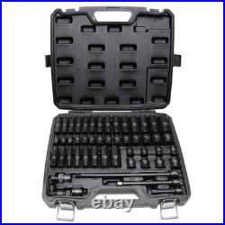 50pc Impact Socket Set 3/8 Drive SAE & Metric Standard/Deep Sockets, Extensio