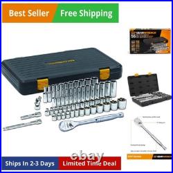 56 Pc. 3/8 Drive 6 Pt. 120XP Mechanics Tool Set, Standard & Deep, SAE/Metric