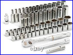 56 Pc. 3/8 Drive 6 Pt. 120XP Mechanics Tool Set, Standard & Deep, SAE/Metric
