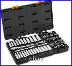 56 Pc. 3/8 Drive 6 Pt. 120XP Mechanics Tool Set, Standard & Deep, SAE/Metric