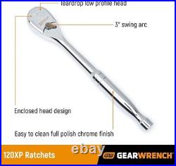 56 Pc. 3/8 Drive 6 Pt. 120XP Mechanics Tool Set, Standard & Deep, SAE/Metric