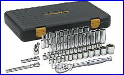 56-Piece 3/8 in. Drive 6-Point SAE/Metric 120XP Standard and Deep Socket Set