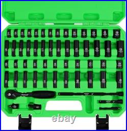 56-Piece Standard SAE & Metric Impact Socket Set