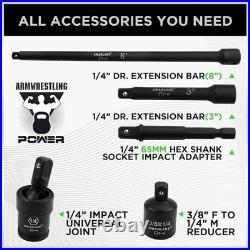 56-Piece Standard SAE & Metric Impact Socket Set 56-Piece Standard SAE & Metric Impact Socket Set