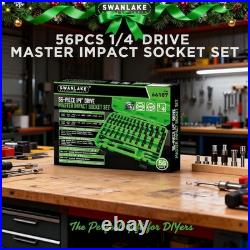 56-Piece Standard SAE & Metric Impact Socket Set