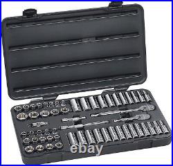 57 Pc. 3/8 Drive 6 Pt. Mechanics Tool Set, Standard & Deep, Sae/Metric 80550