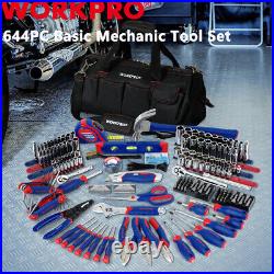 644PCS Mechanics Tool Set Kit 6-Point Socket Ratchet Auto Repair Tool SAE METRIC 644PCS Mechanics Tool Set Kit 6-Point Socket Ratchet Auto Repair Tool SAE METRIC