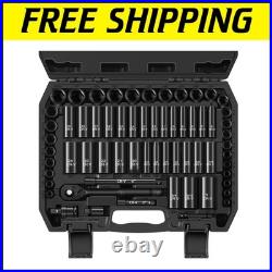 64-Piece SAE & Metric Socket Set with 72-Tooth Ratchet Precision & Durability