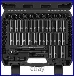 64-Piece SAE & Metric Socket Set with 72-Tooth Ratchet Precision & Durability