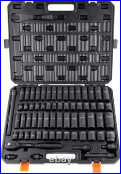 65-Piece 1/2 Drive Impact Socket Set SAE & Metric