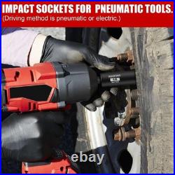 65-Piece 1/2 Impact Socket Set 6 Point Standard SAE & Metric CR-V Steel with