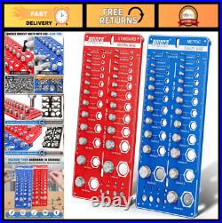 68 Nut & Bolt Thread Checker Standard & Metric Size Gauge, 26 SAE/Metric, Dril