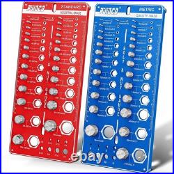 68 Nut & Bolt Thread Checker Standard & Metric Size Gauge, 26 SAE/Metric, Dril