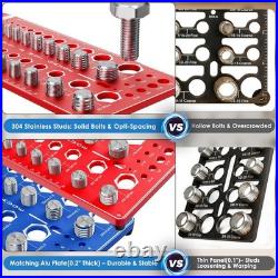 68 Nut & Bolt Thread Checker Standard & Metric Size Gauge, 26 SAE/Metric, Dril