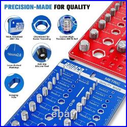 68 Nut & Bolt Thread Checker Standard & Metric Size Gauge, 26 SAE/Metric, Dril