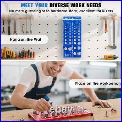 68 Nut & Bolt Thread Checker Standard & Metric Size Gauge, 26 SAE/Metric, Dril