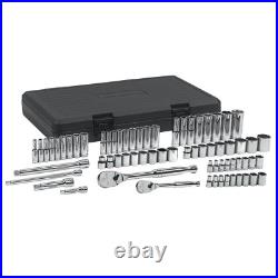 68-Pc Mechanics Tool Set Drive Standard Deep Sae/Metric 90-Tooth Ratchet/Socket