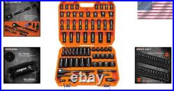 6-Point 67-Piece Drive Impact Socket Set SAE & Metric with Organized Storage 6-Point 67-Piece Drive Impact Socket Set SAE & Metric with Organized Storage