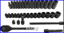70pcs 1/2 Drive Impact Socket Set, Cr-V Steel, SAE & Metric, Standard/Deep Soc