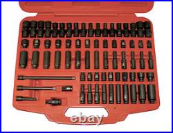 71 Pc. 1/4 Dr. 6 Point SAE & Metric Standard, Deep and Universal Impact Sock
