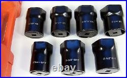 7pc 1/2 Drive SAE / Metric Thin DEEP Axle Lock Nut SOCKET SET 6 Pt Hex & Rounded
