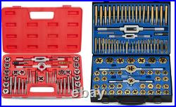 86Pc SAE Tap and Die Set Complete Standard & Metric Threading Kit