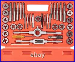 86Pc SAE Tap and Die Set Complete Standard & Metric Threading Kit