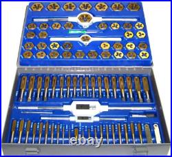 86 pcs Tap and Die Combination Set Tungsten Steel Titanium Coated SAE & Metric 86 pcs Tap and Die Combination Set Tungsten Steel Titanium Coated SAE & Metric