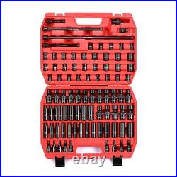 87 Pcs 3/8 Drive Master Impact Socket Set, SAE&Metric Standard, Deep, Swivel S 87 Pcs 3/8 Drive Master Impact Socket Set, SAE&Metric Standard, Deep, Swivel S