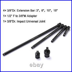 87 Pcs 3/8 Drive Master Impact Socket Set, SAE&Metric Standard, Deep, Swivel S 87 Pcs 3/8 Drive Master Impact Socket Set, SAE&Metric Standard, Deep, Swivel S