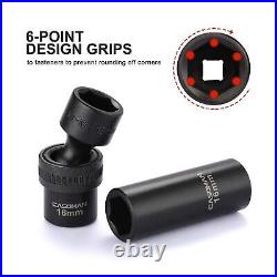 87 Pcs 3/8 Drive Master Impact Socket Set, SAE&Metric Standard, Deep, Swivel S 87 Pcs 3/8 Drive Master Impact Socket Set, SAE&Metric Standard, Deep, Swivel S