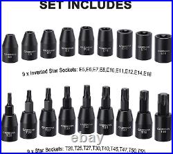 87 Pcs 3/8 Drive Master Impact Socket Set, Sae&Metric Standard, Deep, Swivel Sock