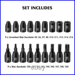 87-Piece 3/8 Drive Impact Socket Set Deep & Standard SAE/Metric, Universal &