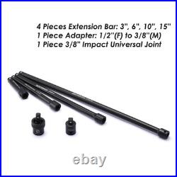 87-Piece 3/8 Drive Impact Socket Set Deep & Standard SAE/Metric, Universal &