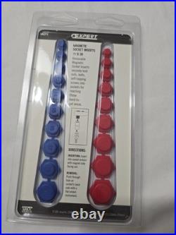 8 Packs-Expert Magnet Socket Insert Set Standard (SAE) and Metric Universal