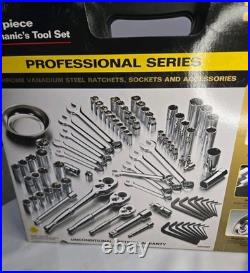 91 Piece Mechanic Tool Set SAE/Metric 1/4,3/8,1/4 with Storage Case