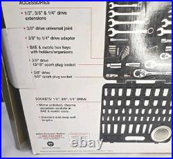91 Piece Mechanic Tool Set SAE/Metric 1/4,3/8,1/4 with Storage Case