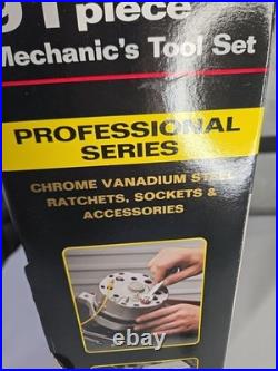 91 Piece Mechanic Tool Set SAE/Metric 1/4,3/8,1/4 with Storage Case