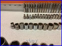 91 Pieces Vintage Craftsman 1/4 3/8 1/2 Drive Metric Standard Socket Set Tools