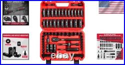 96-Piece Impact Socket Wrench Set, SAE & Metric, Cr-V Steel