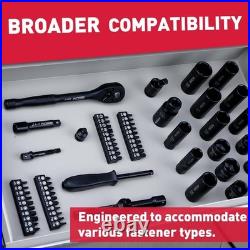 96-Piece Impact Socket Wrench Set, SAE & Metric, Cr-V Steel
