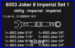 APT/Wera Tools' Joker SAE + Metric Combo Wrench 19PC Color Code with2 Wrench Rolls