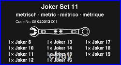 APT/Wera Tools' Joker SAE + Metric Combo Wrench 19PC Color Code with2 Wrench Rolls