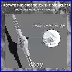 Anfrere 80pcs Tap and Die Set, SAE & Metric 40pcs & Standard