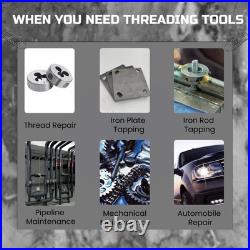 Anfrere 80pcs Tap and Die Set, SAE & Metric 40pcs & Standard