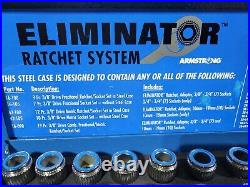 Armstrong 3/8 Drive Eliminator Ratchet/Socket Set #16-090 Fractional/Metric