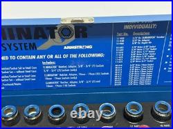 Armstrong USA 16-090 19pc 3/8 Drive ELIMINATOR SAE Metric Ratchet Socket Set