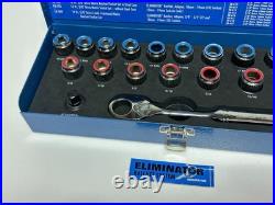 Armstrong USA 16-090 19pc 3/8 Drive ELIMINATOR SAE Metric Ratchet Socket Set