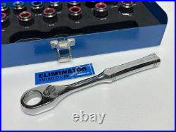 Armstrong USA 16-090 19pc 3/8 Drive ELIMINATOR SAE Metric Ratchet Socket Set