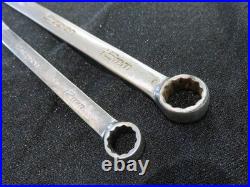 Assortment of 9 Snap On Wrenches Half Moon Combination SAE-Metric